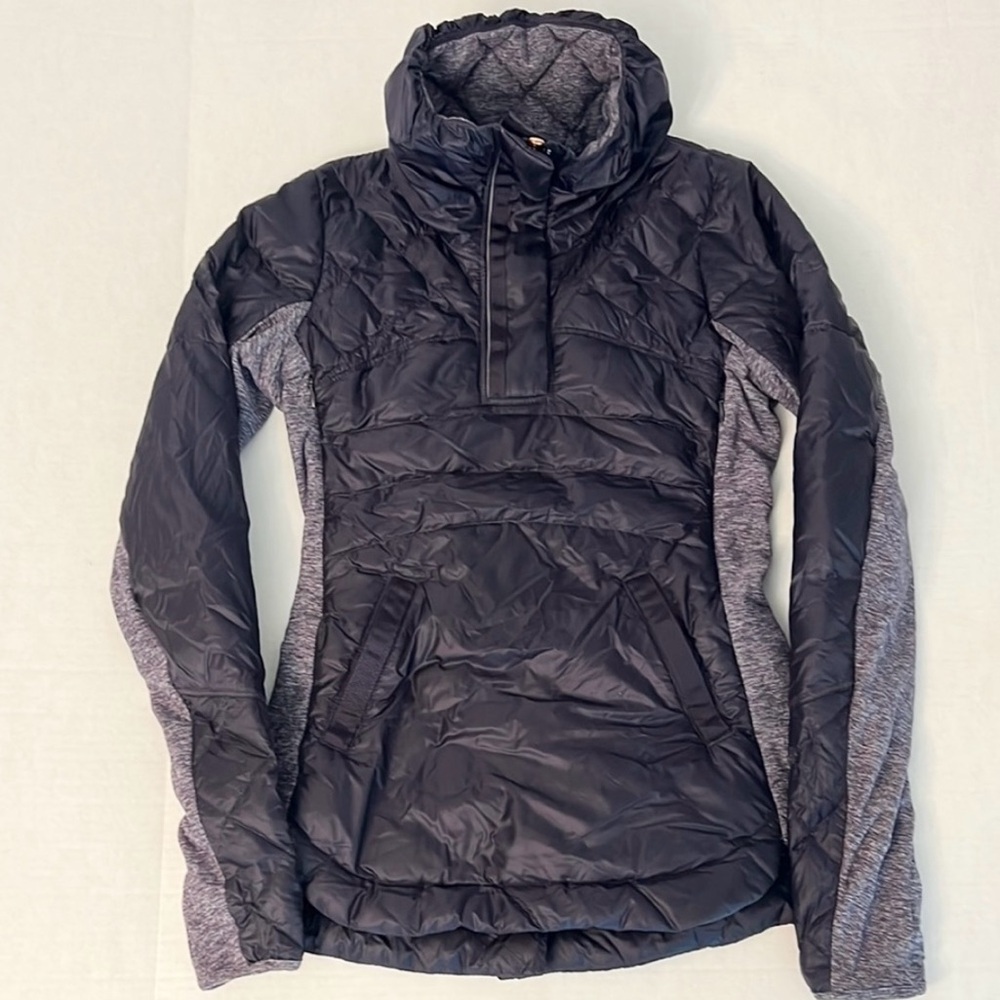 LULULEMON DOWN FOR A RUN PULLOVER 800 FILL DOWN PUFFER PURPLE SIZE 2